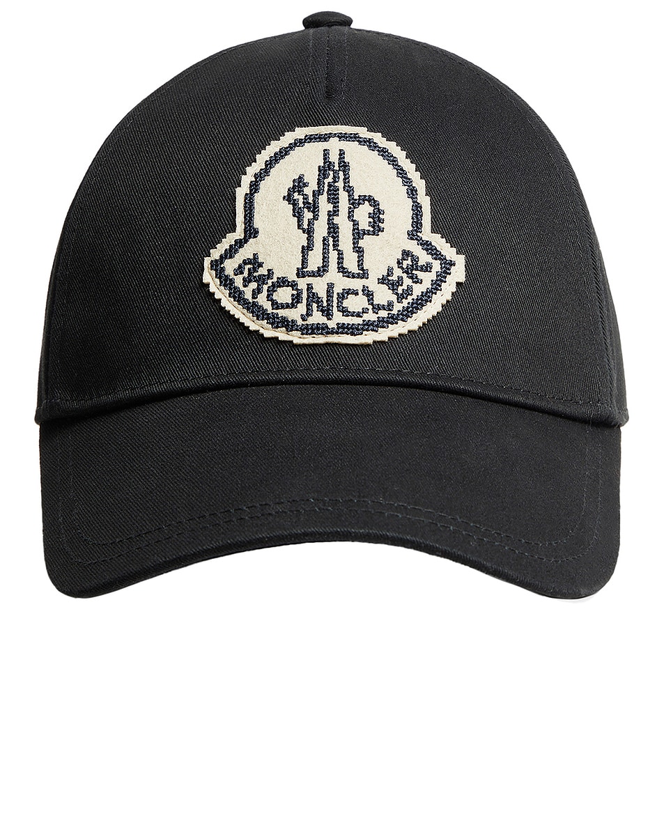 Image 1 of Moncler Baseball Cap in Black