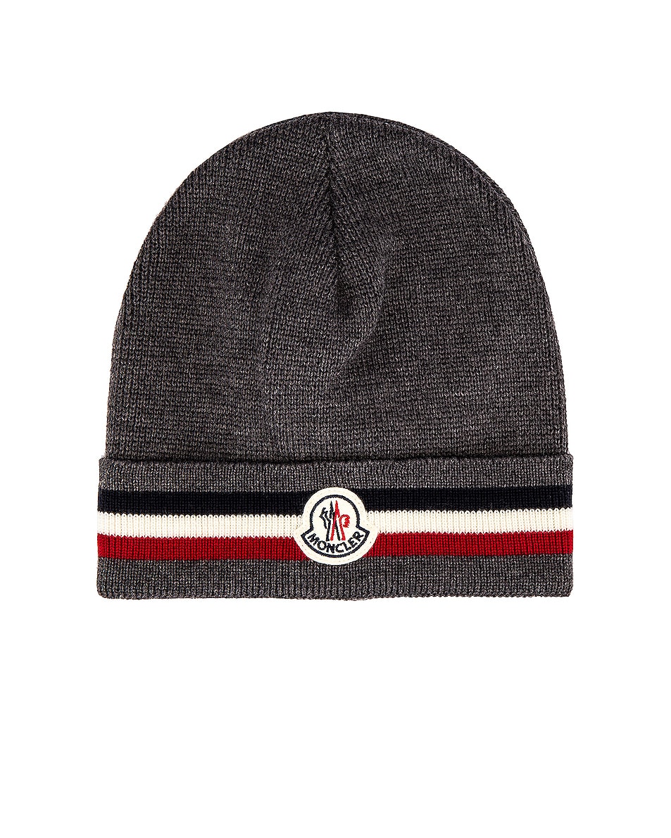 Image 1 of Moncler Beanie in Anthracite