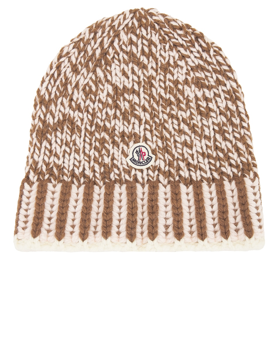 Image 1 of Moncler Beanie in Beige