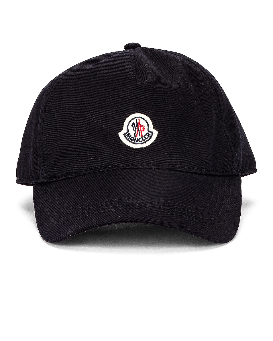 Image 1 of Moncler Berretto Baseball Hat in Navy