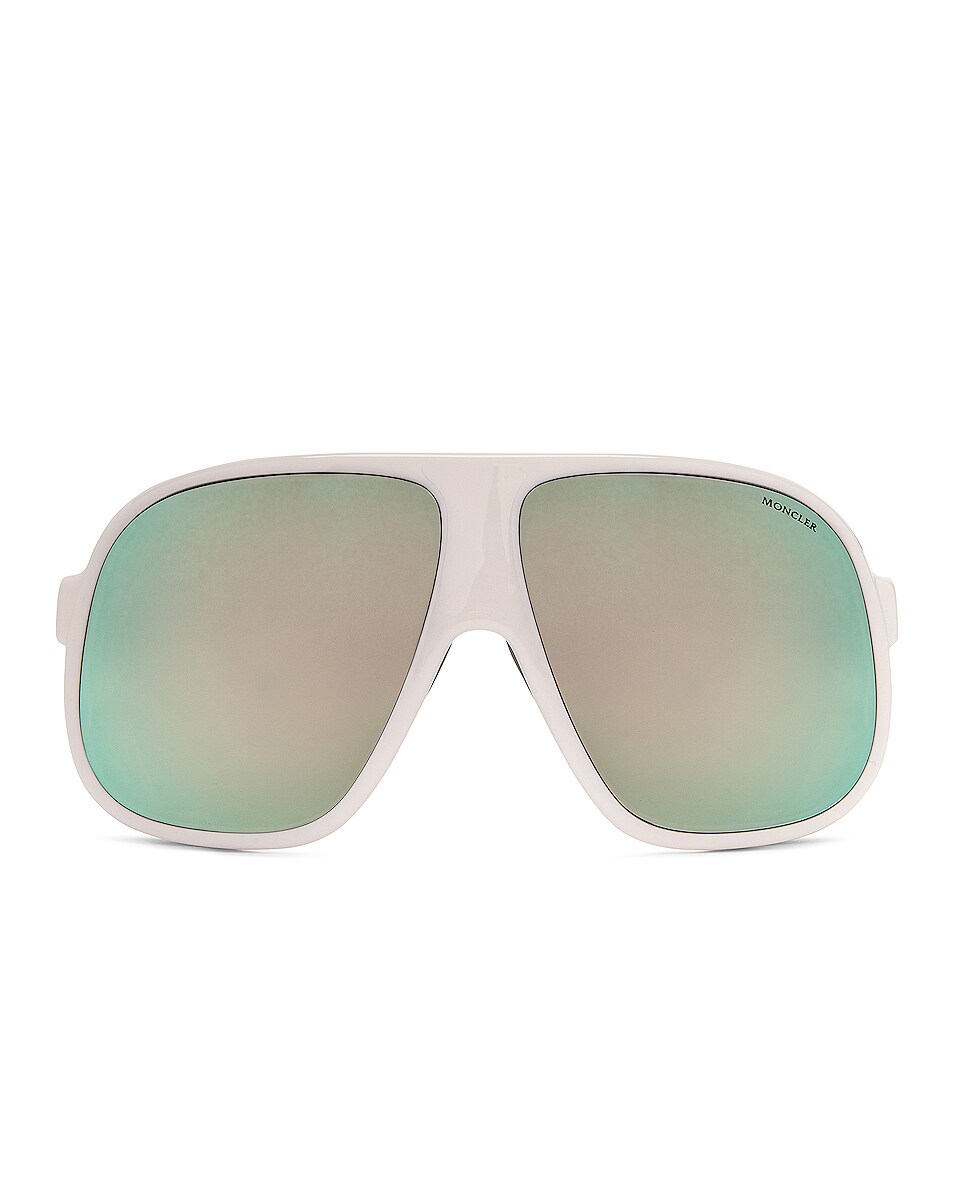 Image 1 of Moncler Diffractor Sunglasses in Shiny White