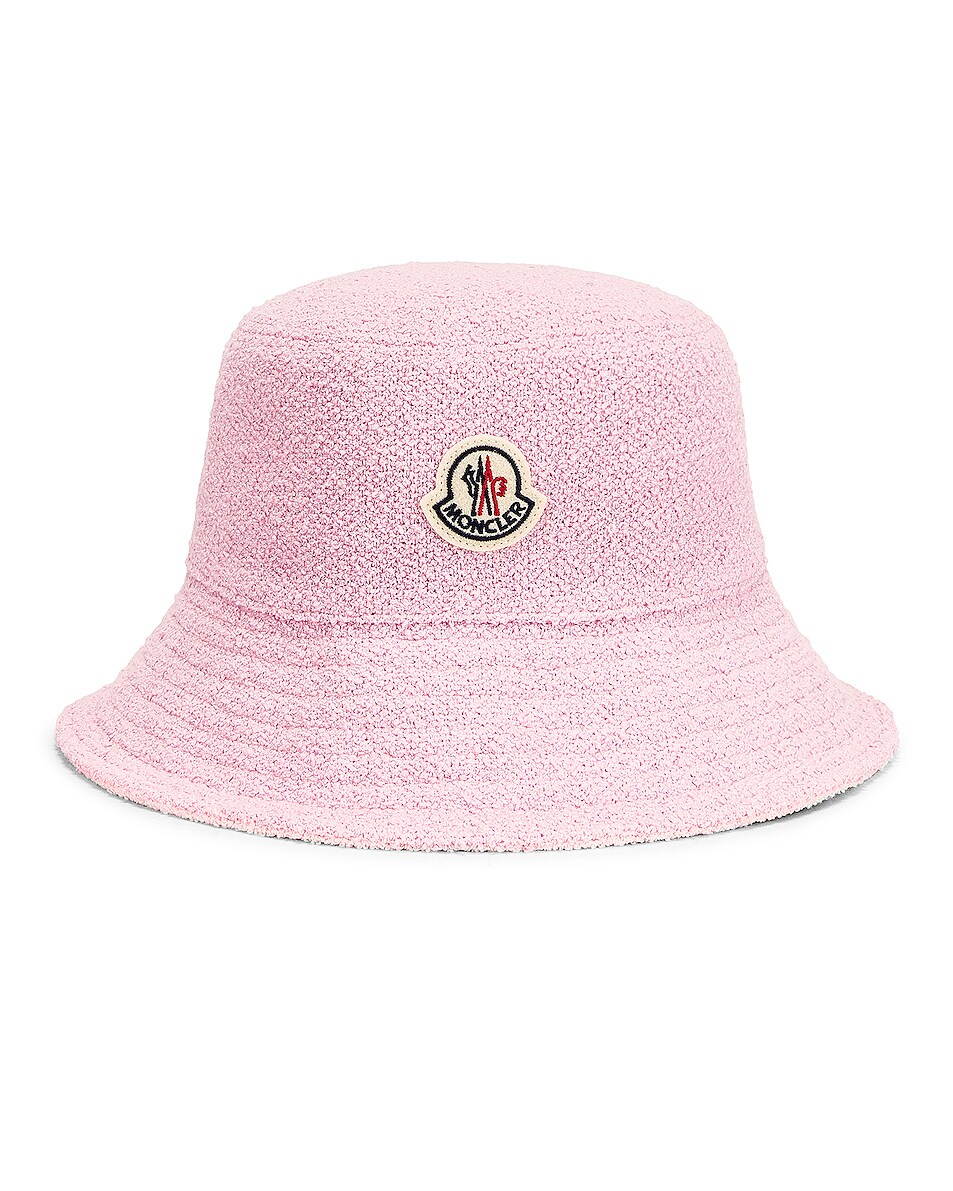 Image 1 of Moncler Terry Bucket Hat in Blush
