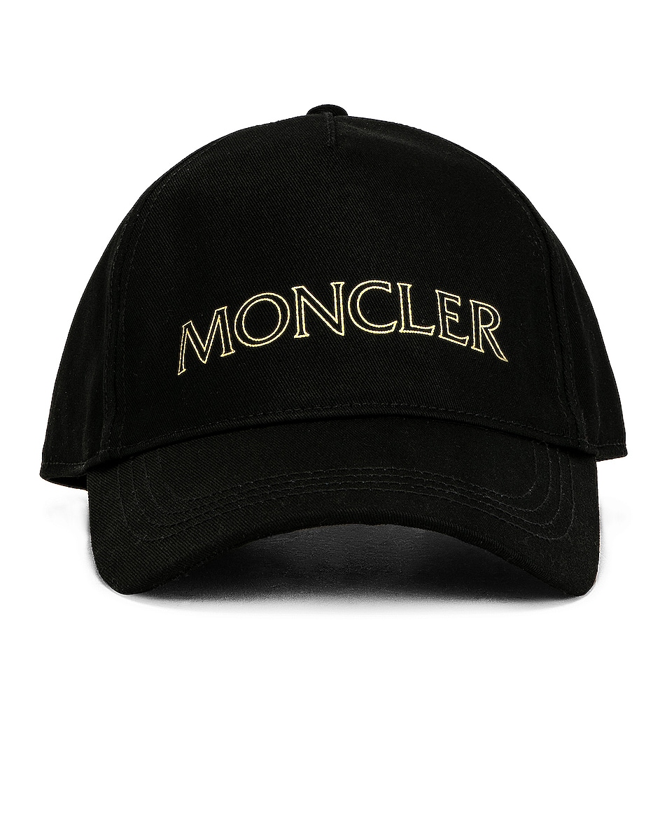 Image 1 of Moncler Baseball Cap in Black