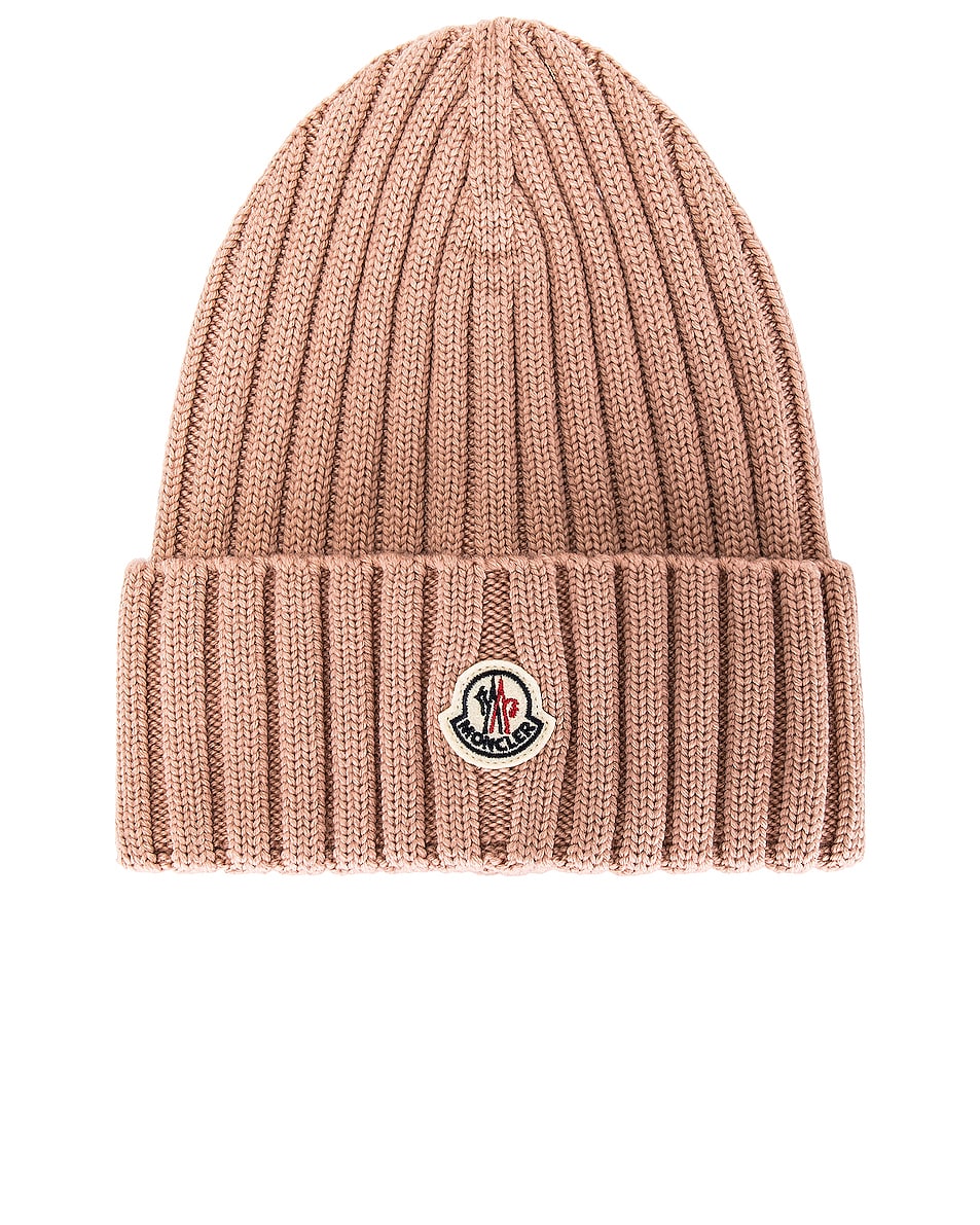 Image 1 of Moncler Beanie in Pink