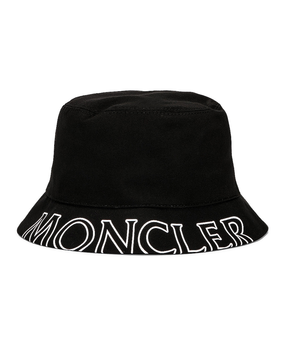 Moncler Bucket Hat in Black | FWRD