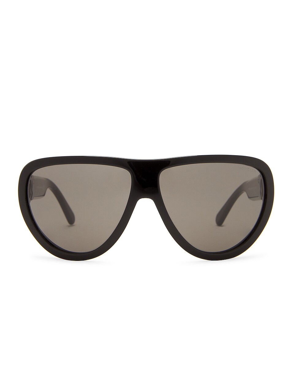 Image 1 of Moncler Anodize Sunglasses in Shiny Black
