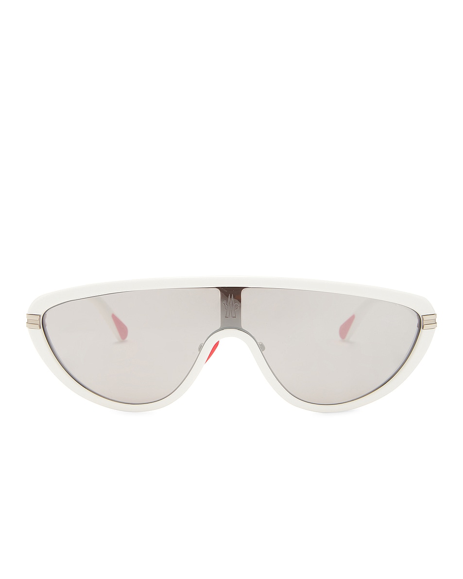 Image 1 of Moncler Vitesse Sunglasses in Solid White