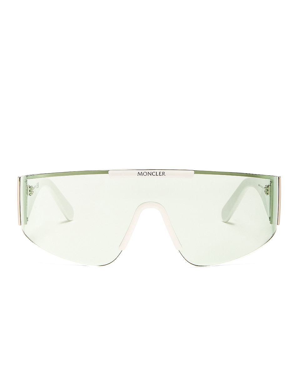 Image 1 of Moncler Ombrate Sunglasses in Shiny Optical White