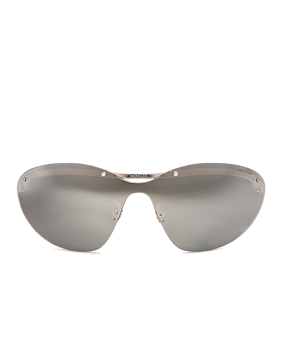 Image 1 of Moncler Metal Sunglasses in Silver