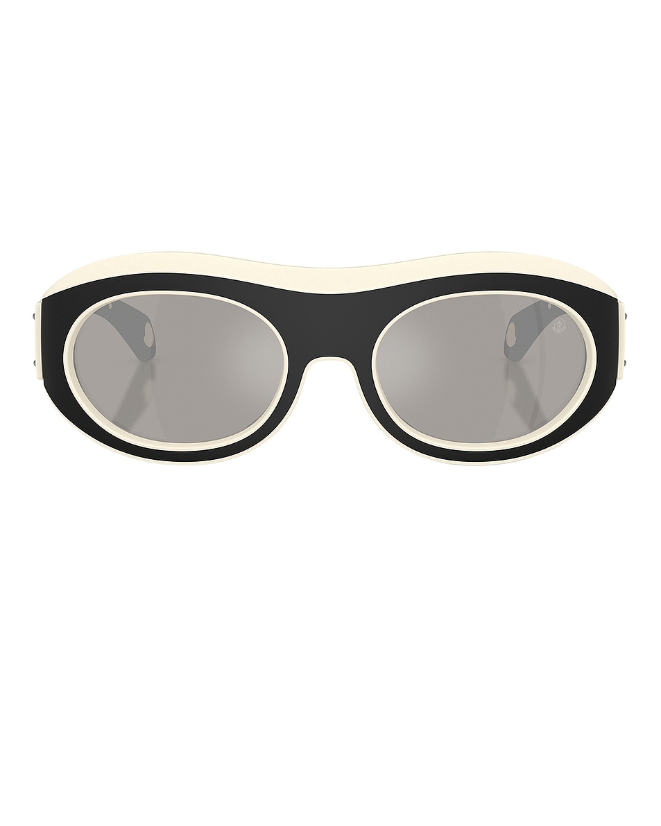 Image 1 of Moncler Ramillon Sunglasses in Matte Butter & Mirror Silver