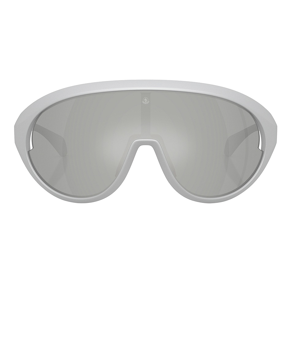 Image 1 of Moncler Contrast Sunglasses in Matte Silver