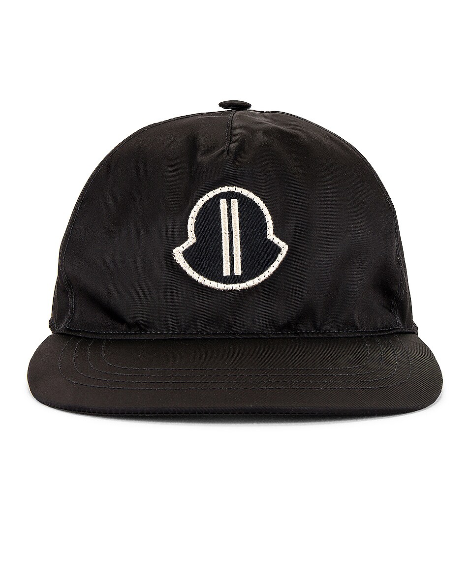 Image 1 of Moncler + Rick Owens Baseball Hat in Black
