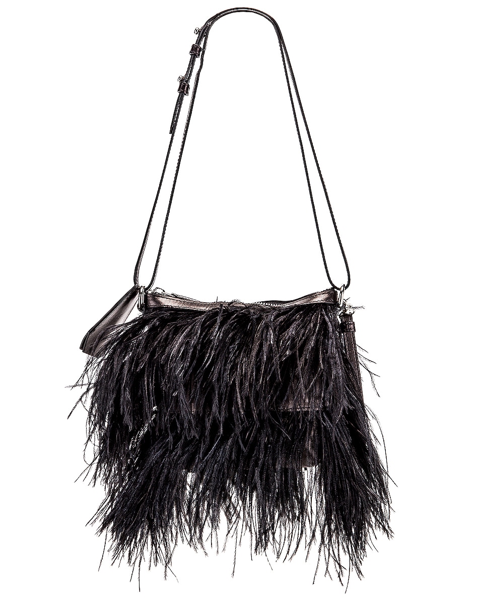 Image 1 of Marques ' Almeida Feather Bag in Black