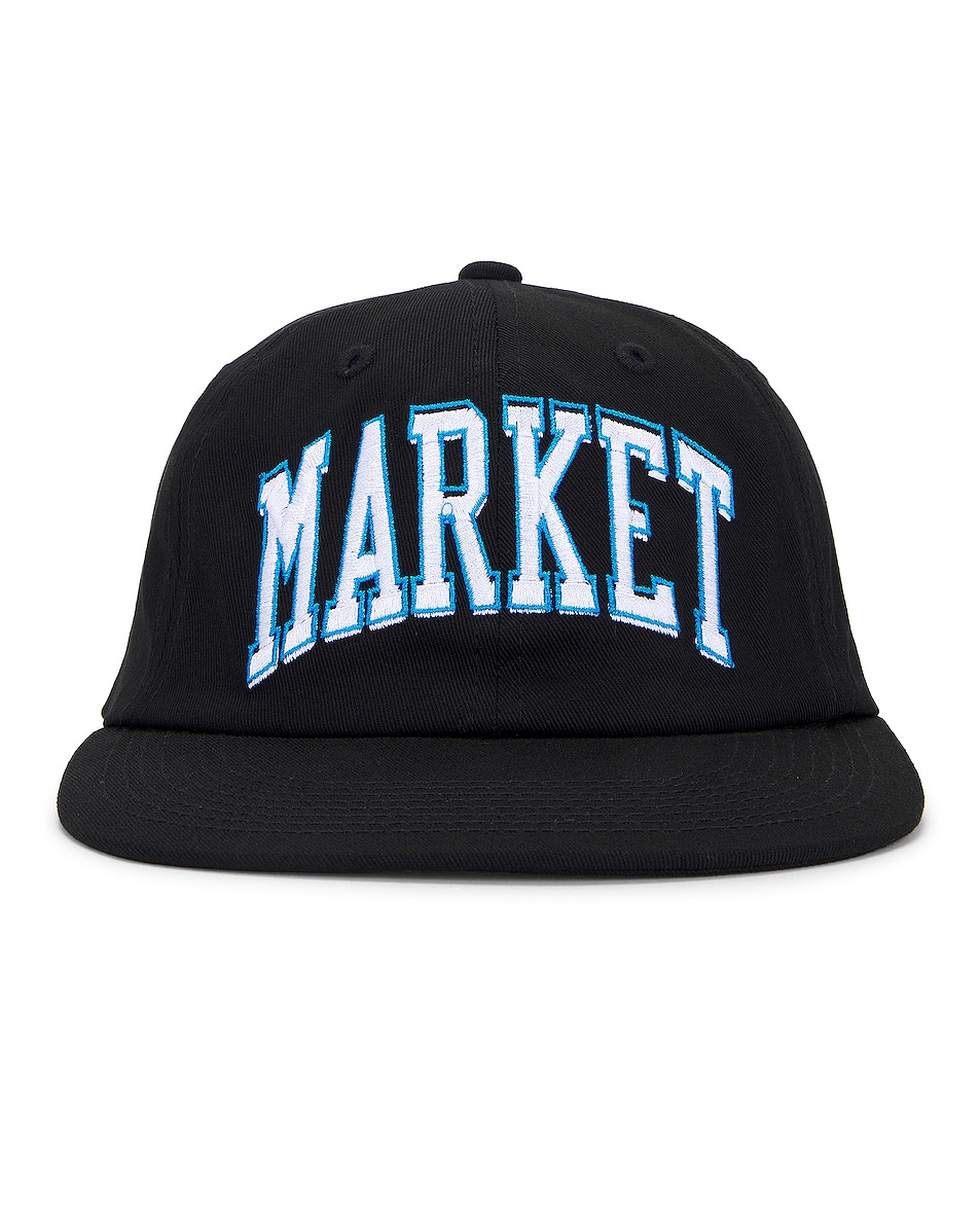 Image 1 of Market Offset Arc 6 Panel Hat in Black