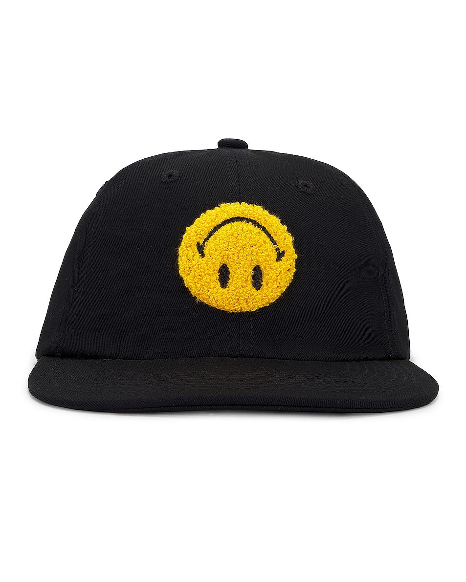Image 1 of Market Smiley Upside Down 6 Panel Hat in Black