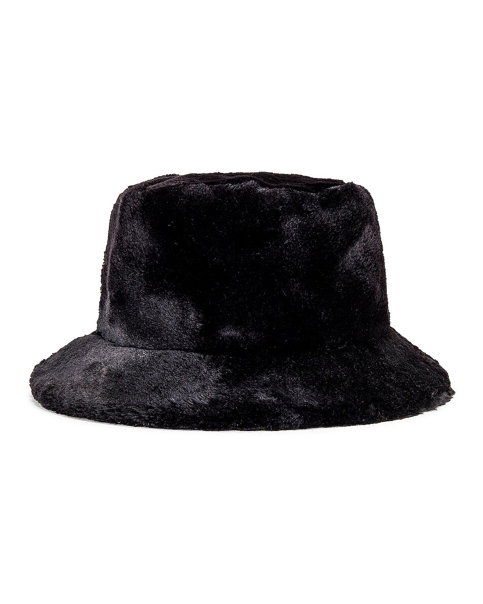 Image 1 of Mastermind World Faux Fur Hat in Black