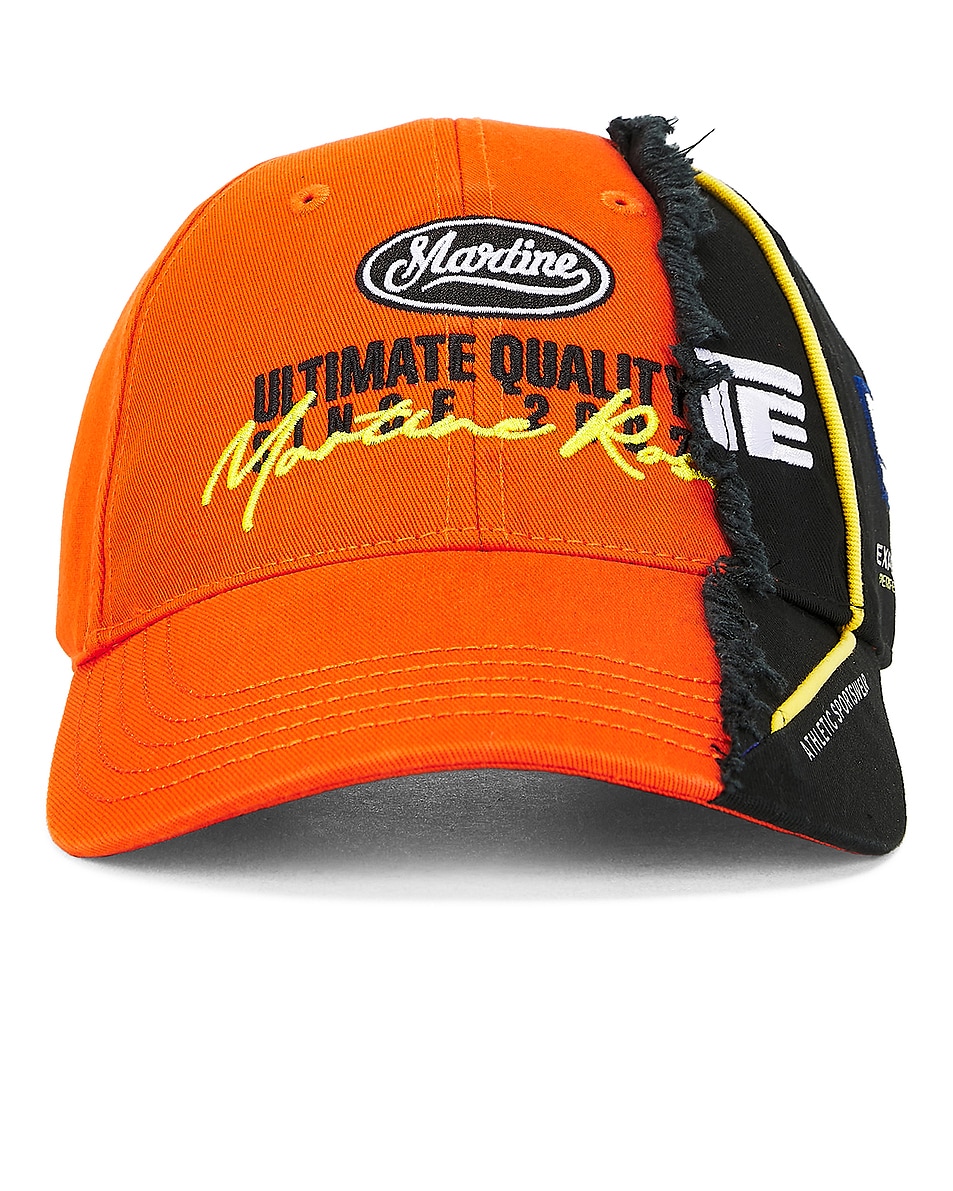 Image 1 of Martine Rose Collage Cap in Orange