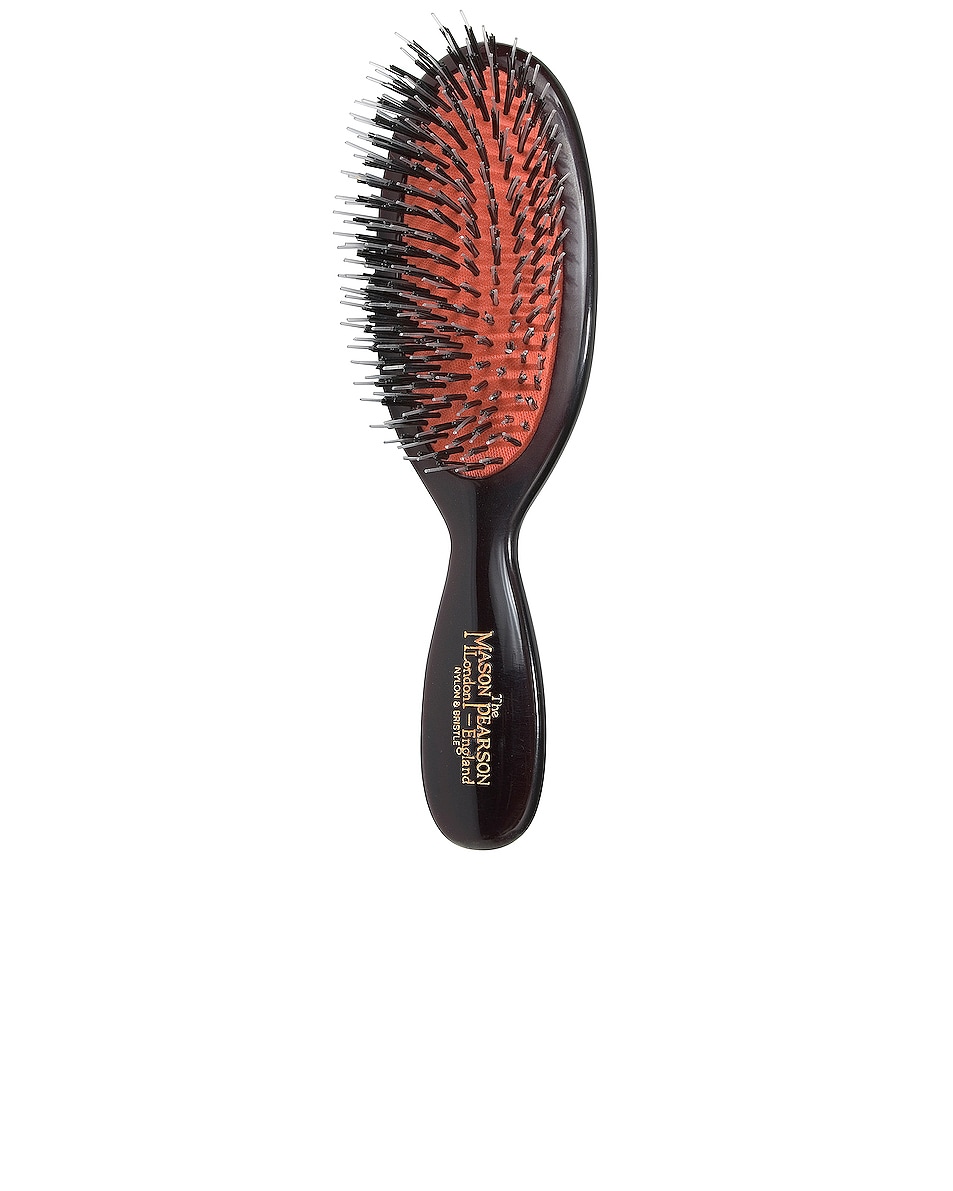 Image 1 of Mason Pearson Pocket Mixture Bristle & Nylon Hair Brush in Dark Ruby
