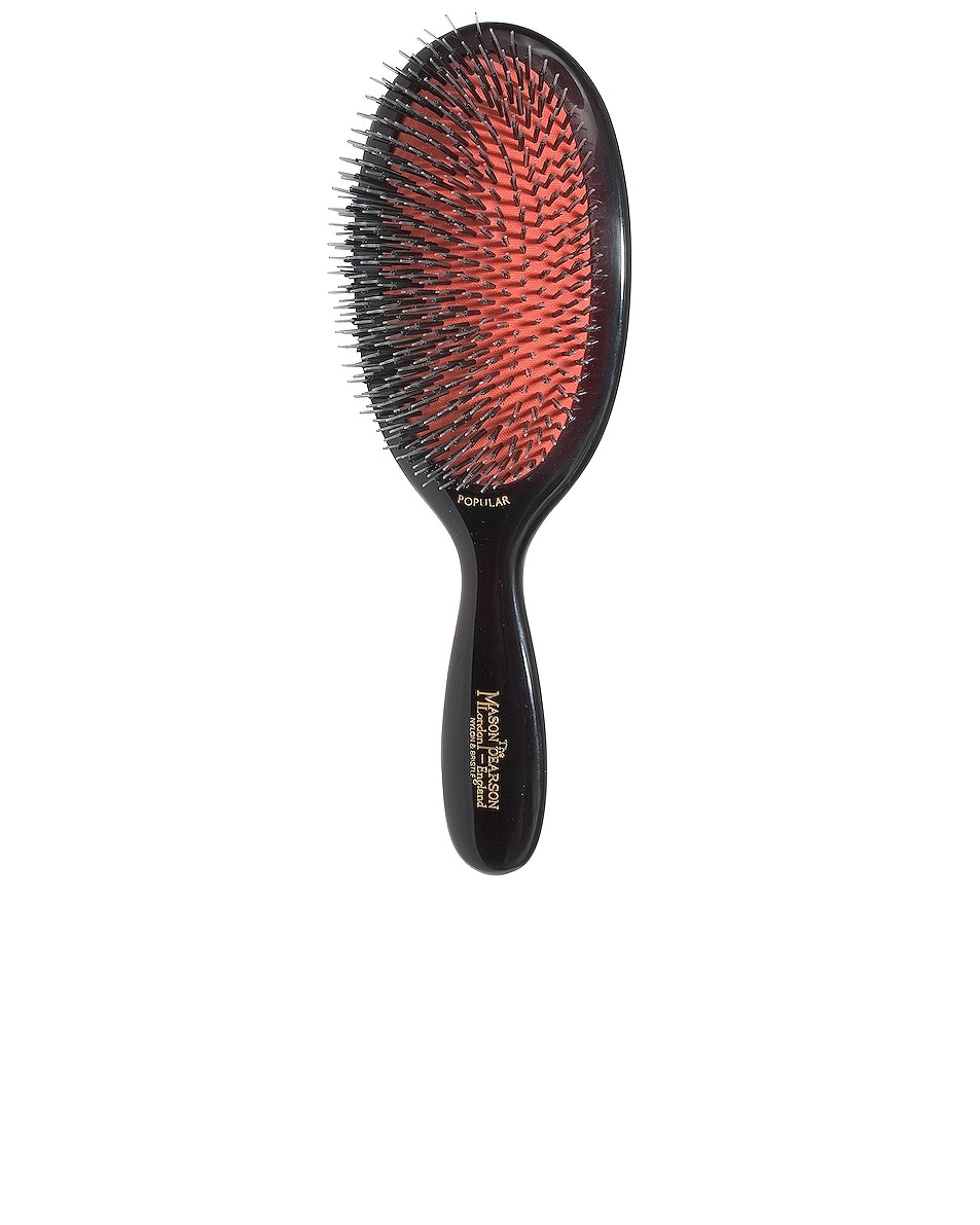 Image 1 of Mason Pearson Popular Mixture Bristle & Nylon Mix Hairbrush in Dark Ruby