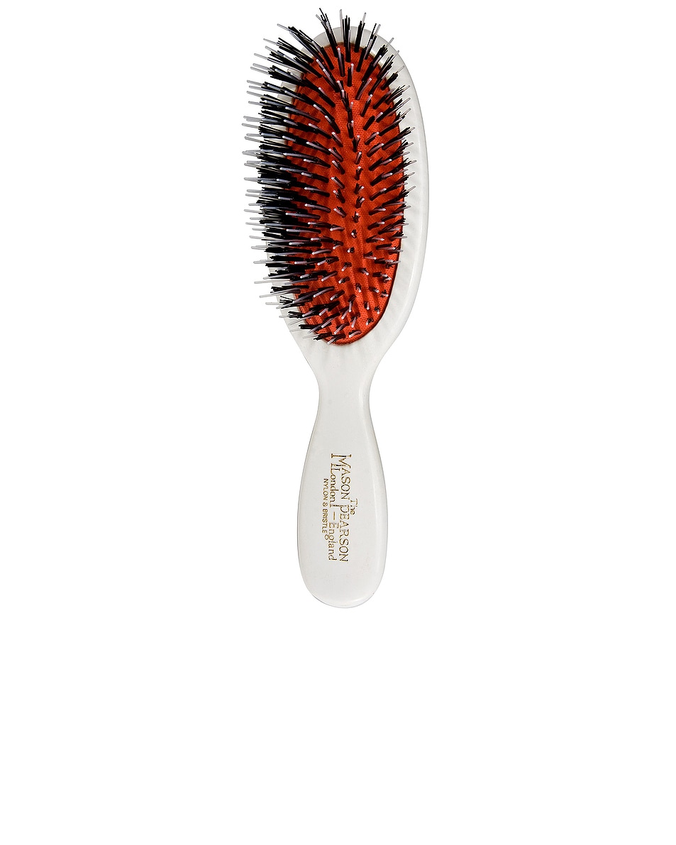 Image 1 of Mason Pearson Pocket Mixture Bristle & Nylon Hair Brush in White