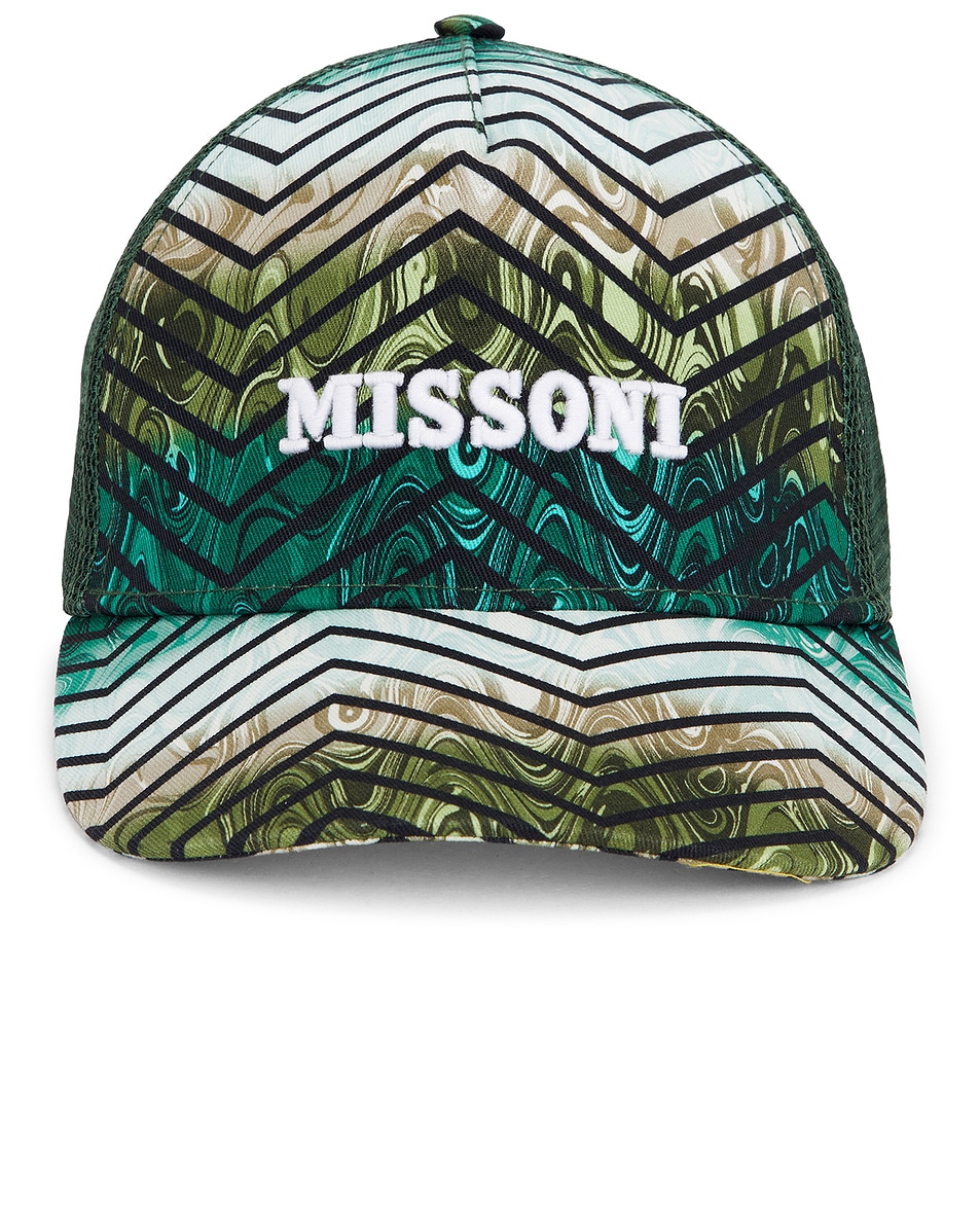 Image 1 of Missoni Trucker Hat in Green