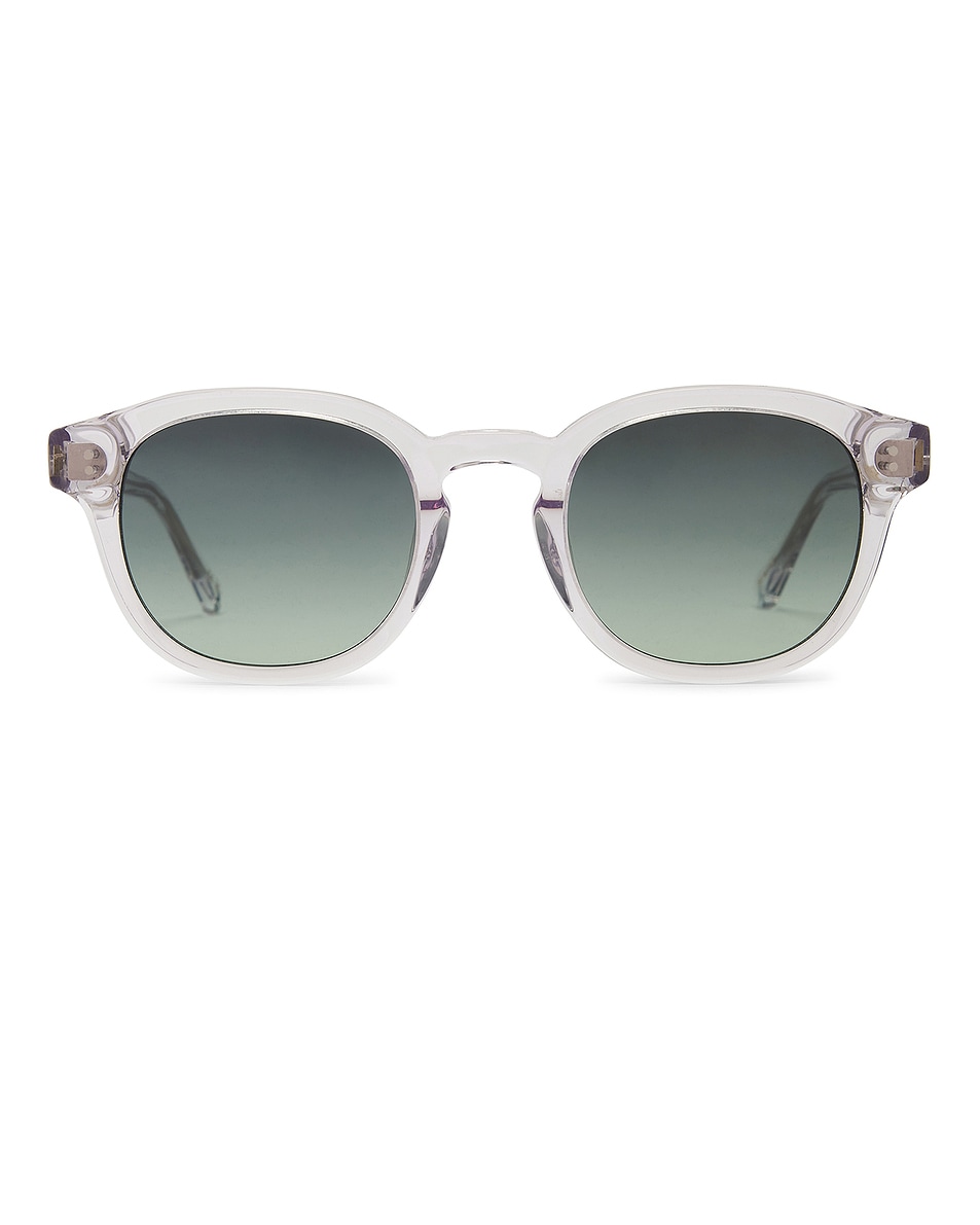 Image 1 of MESSYWEEKEND Bille Sunglasses in Crystal & Green