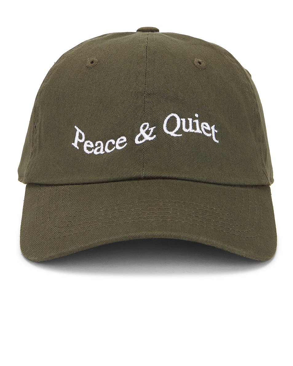 Image 1 of Museum of Peace and Quiet Wordmark Dad Hat in Olive