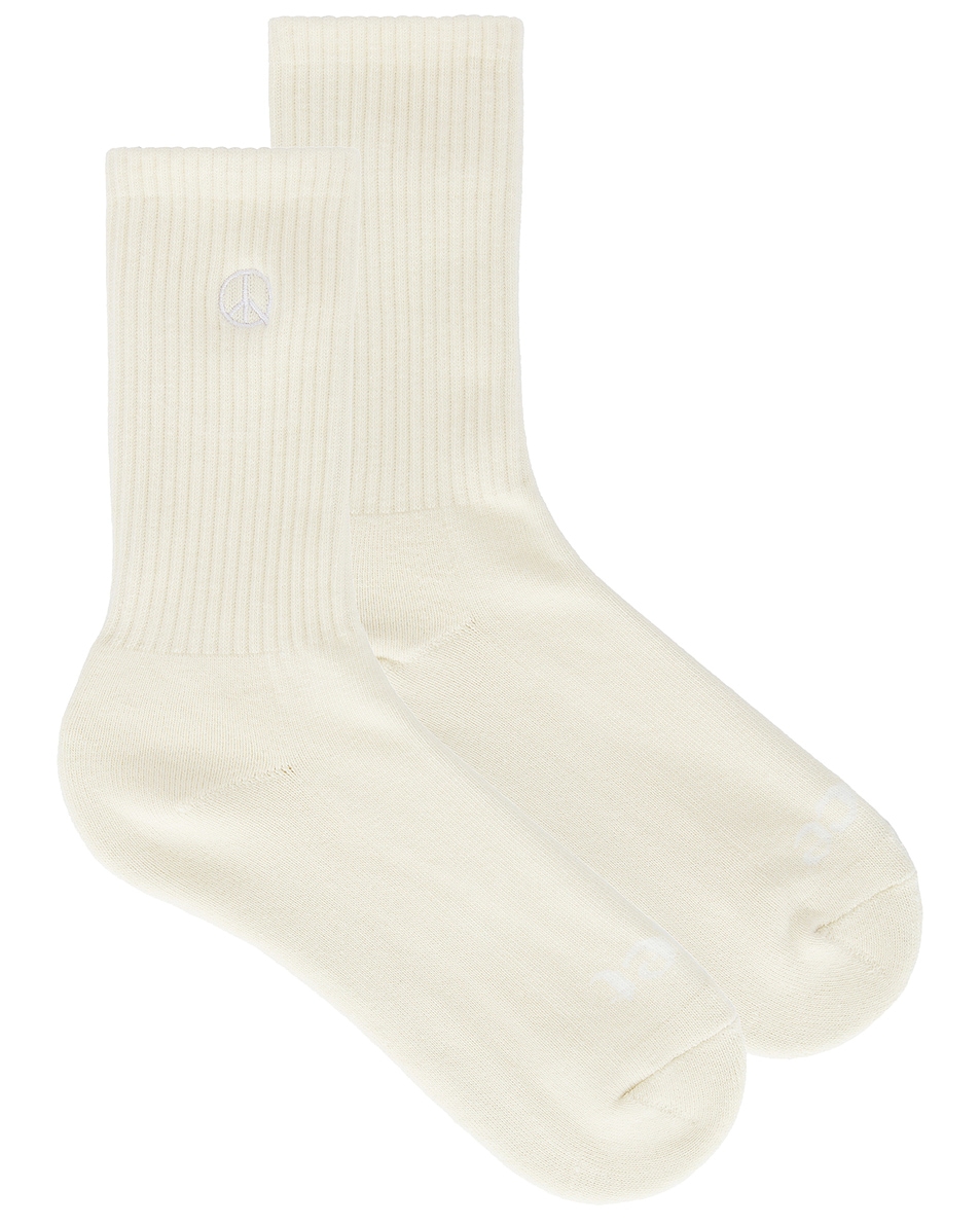 Image 1 of Museum of Peace and Quiet Icon Socks in Bone