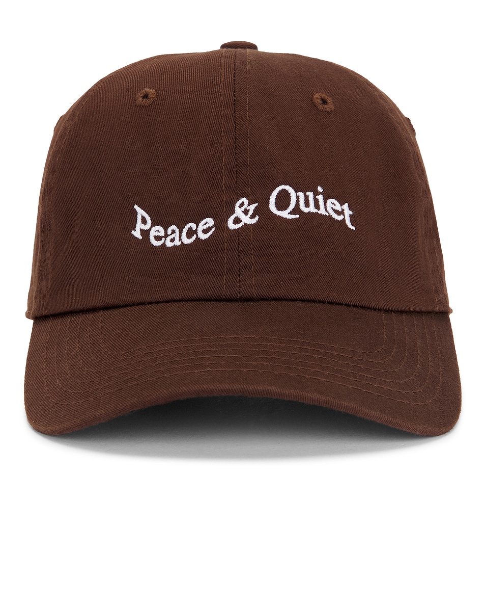 Image 1 of Museum of Peace and Quiet Wordmark Dad Hat in Brown