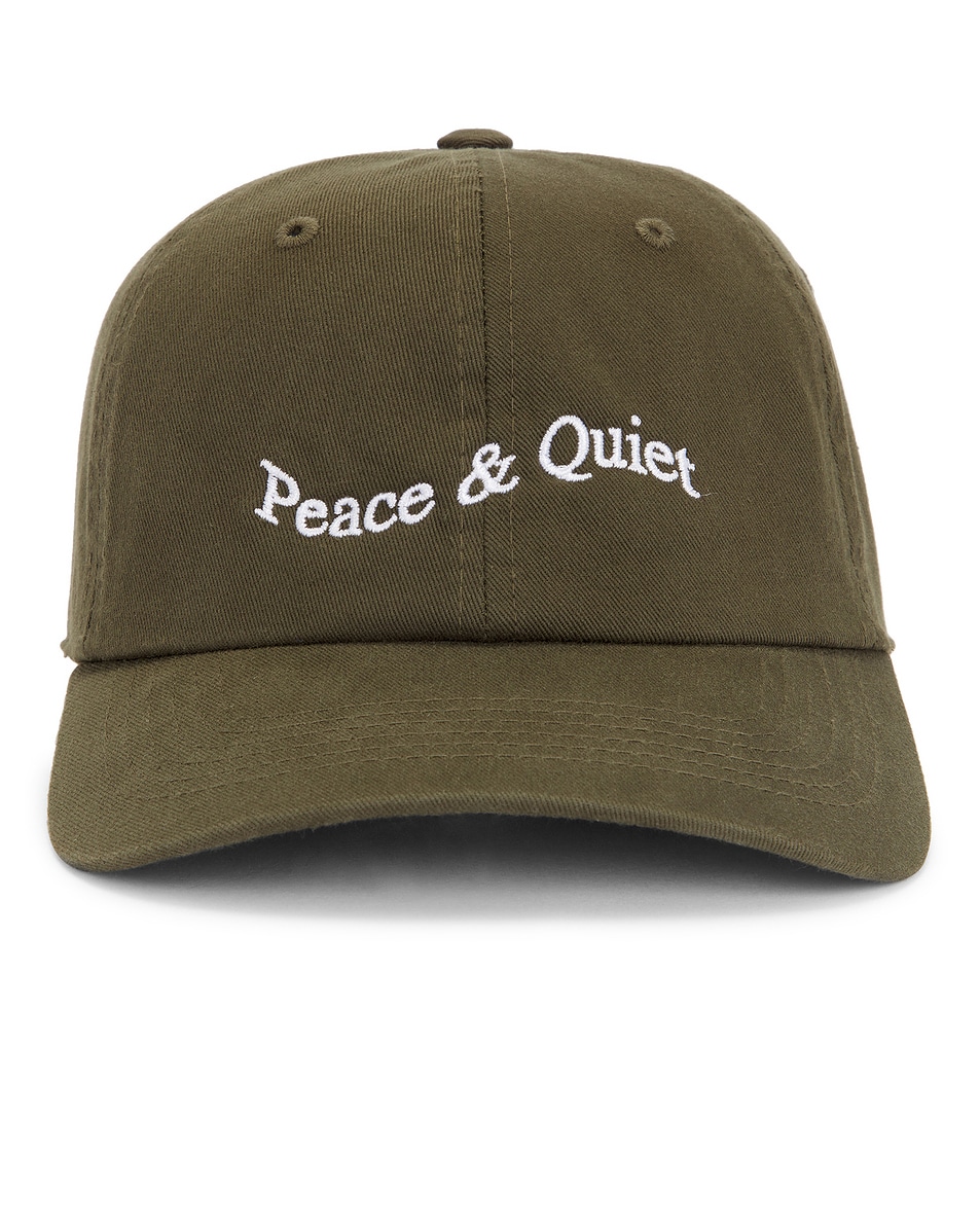 Image 1 of Museum of Peace and Quiet Wordmark Dad Hat in Olive