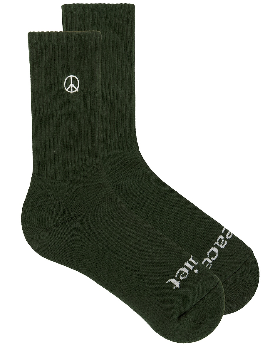 Image 1 of Museum of Peace and Quiet Icon Socks in Pine