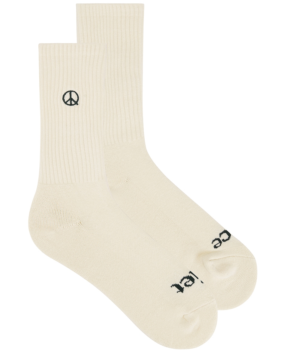 Image 1 of Museum of Peace and Quiet Icon Socks in Bone