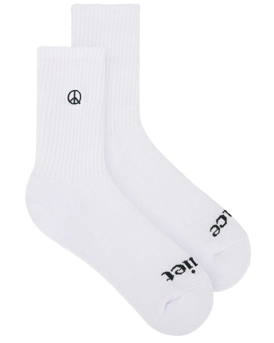 Image 1 of Museum of Peace and Quiet Icon Socks in White