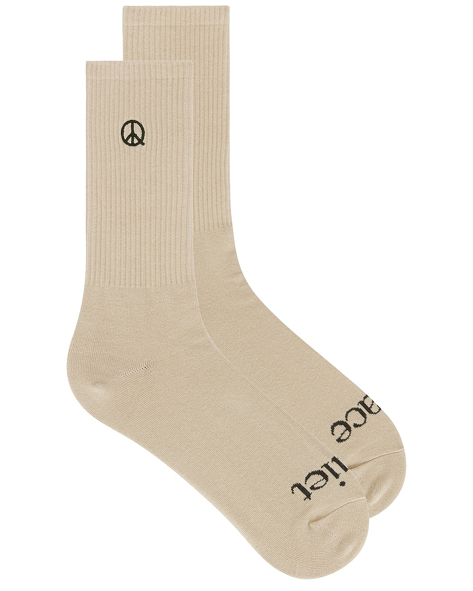 Image 1 of Museum of Peace and Quiet Icon Socks in Bone