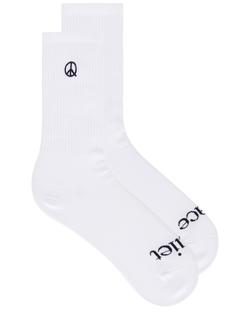 Image 1 of Museum of Peace and Quiet Icon Socks in White