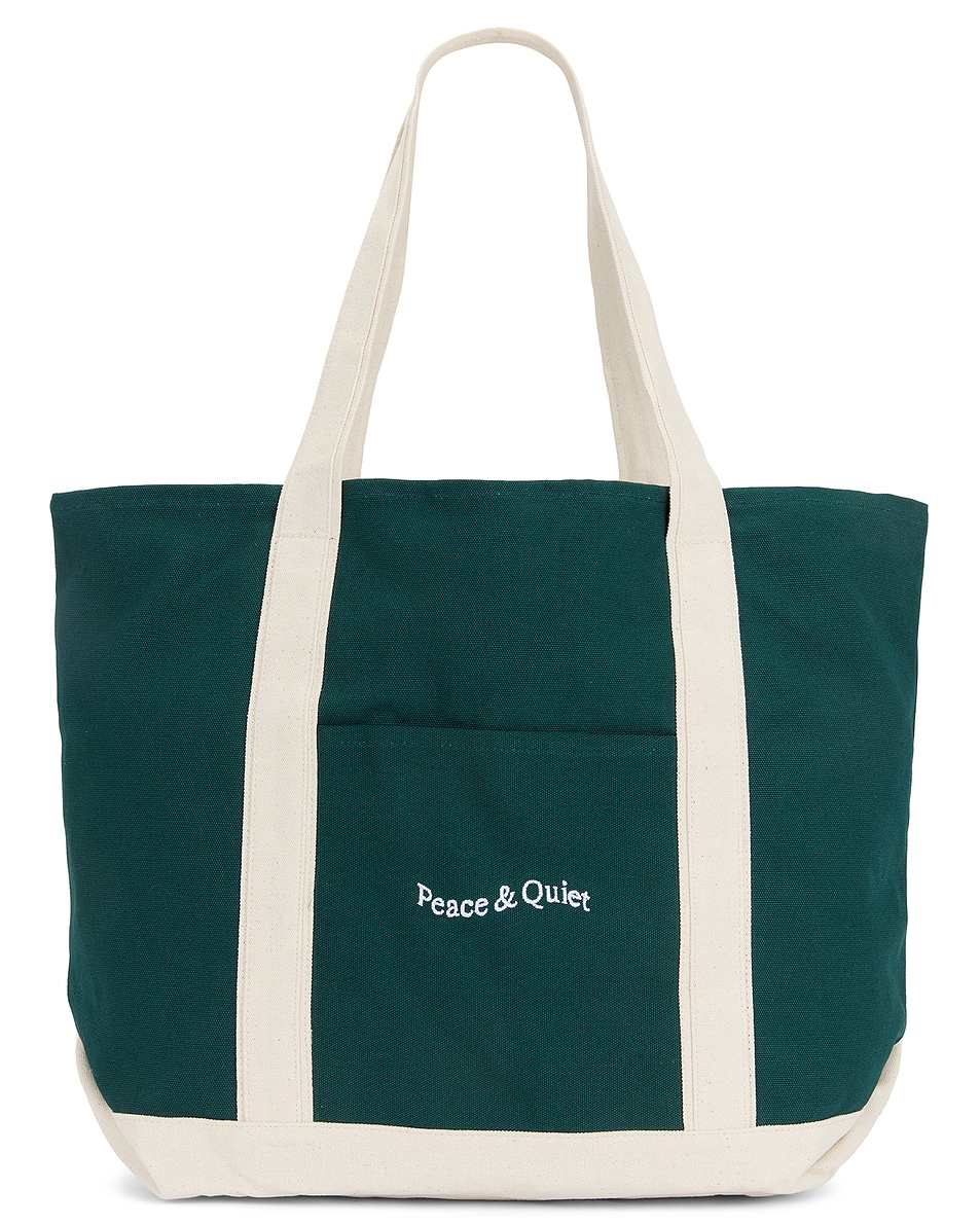 Image 1 of Museum of Peace and Quiet Wordmark Boat Tote in Pine