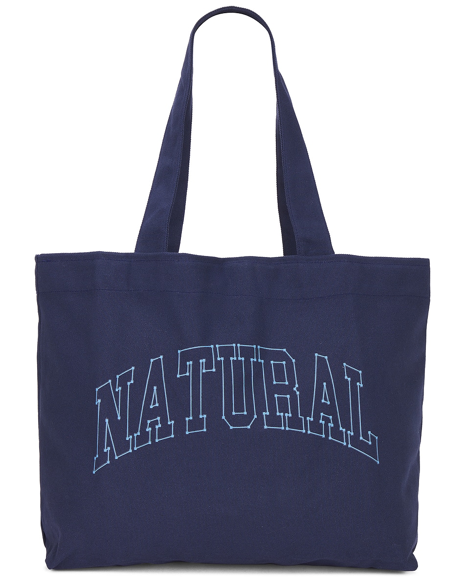 Image 1 of Museum of Peace and Quiet Outline Tote Bag in Navy