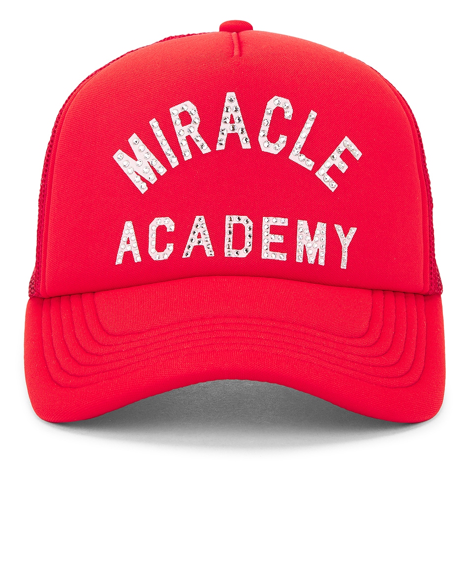 Image 1 of Nahmias Miracle Academy Foam Crystal Trucker Hat in Cherry