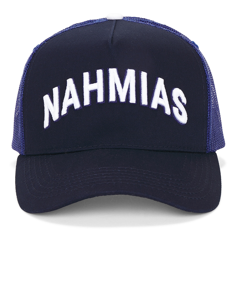 Image 1 of Nahmias Varsity Trucker Hat in Azul