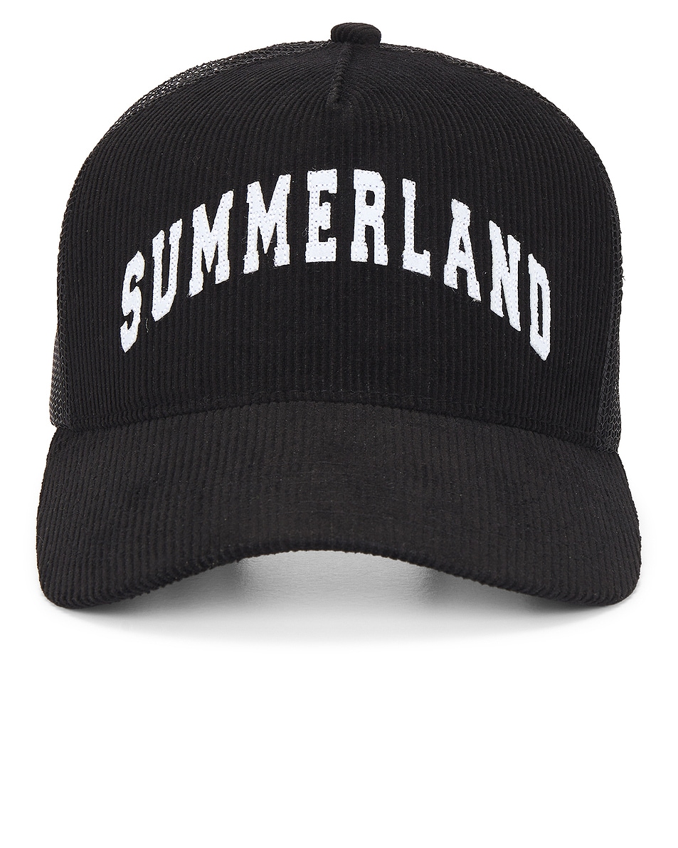 Image 1 of Nahmias Summerland Corduroy Trucker Hat in Black