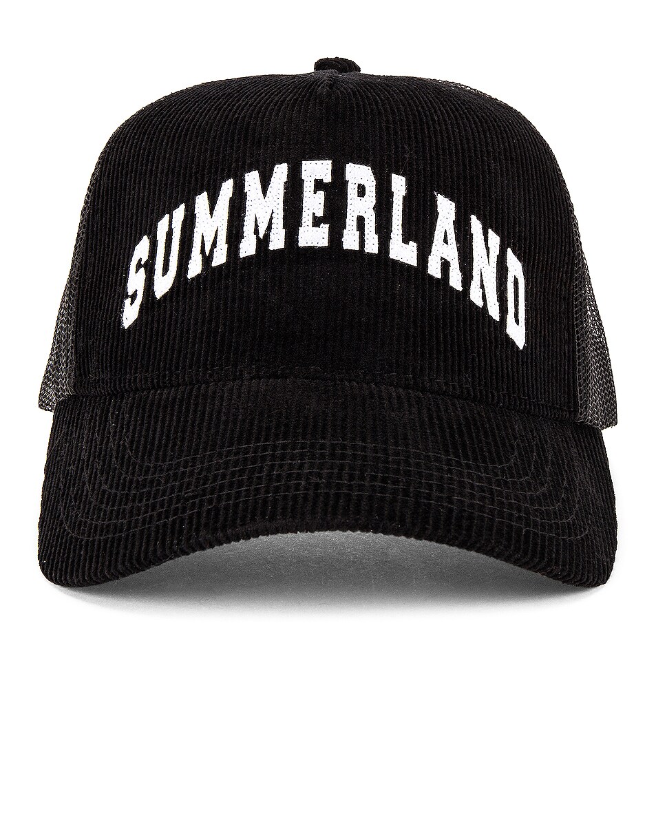 Image 1 of Nahmias Summerland Corduroy Trucker Hat in Black