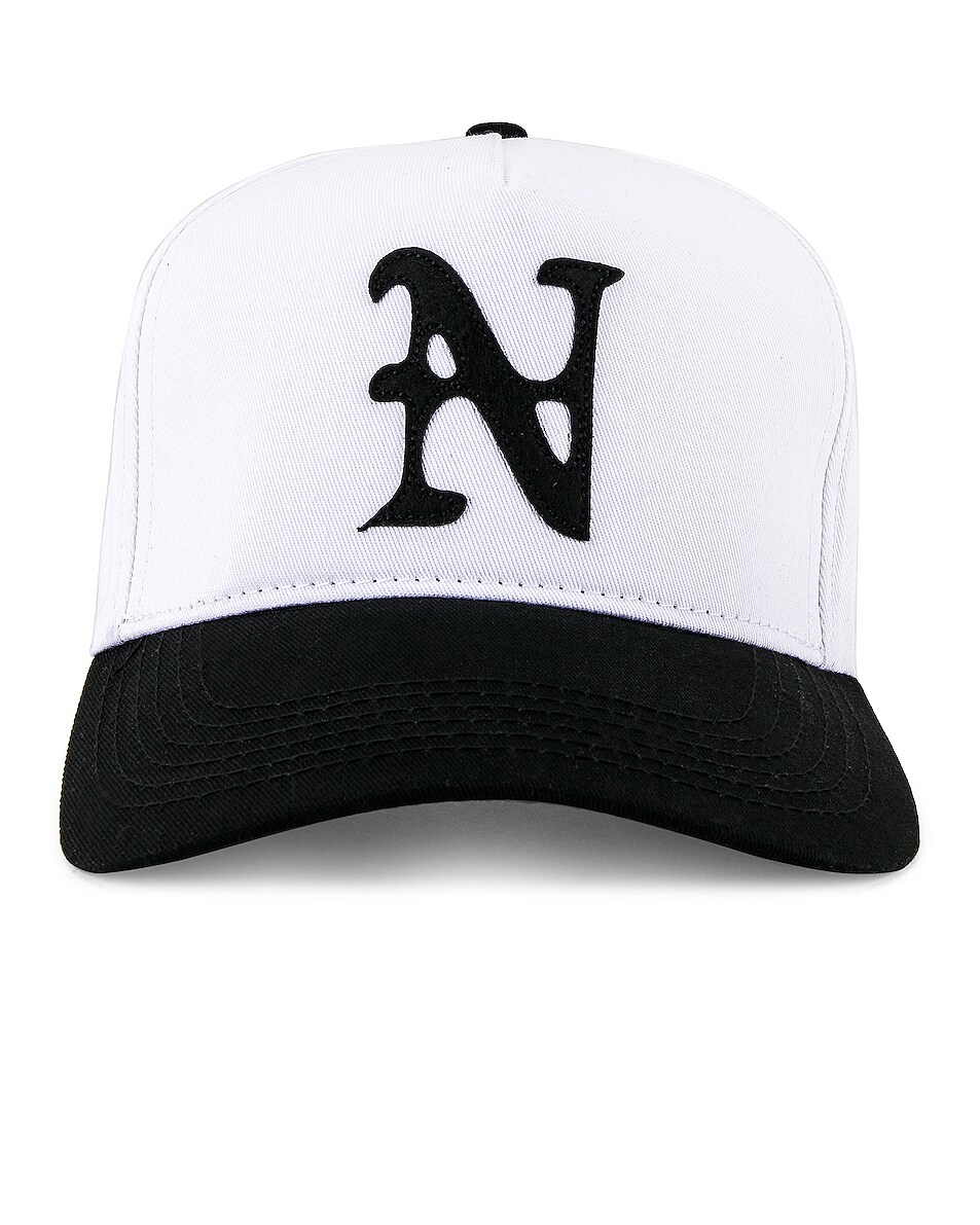 Image 1 of Nahmias "N" Baseball Cap in White