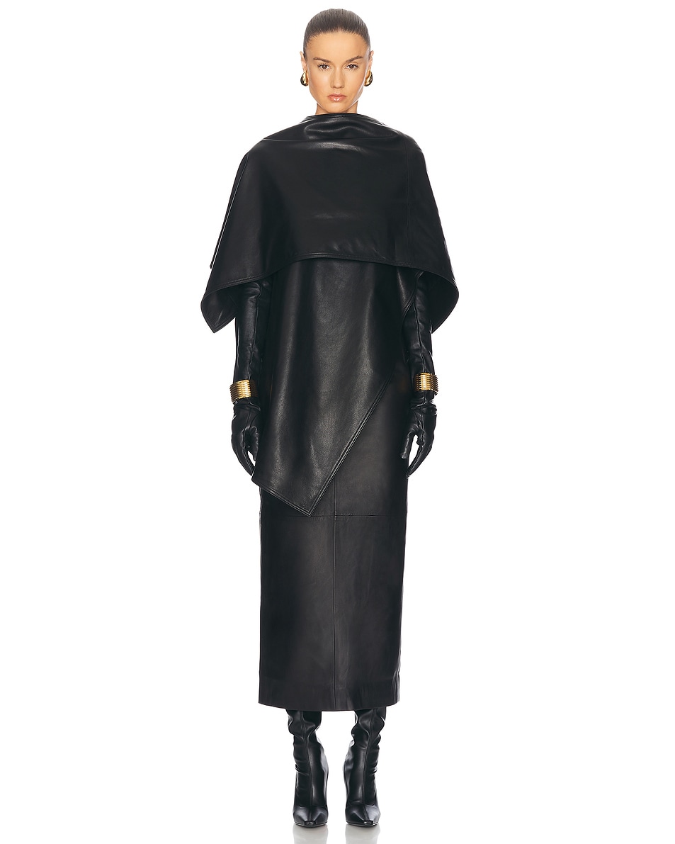 Image 1 of NOUR HAMMOUR Edra Scarf in Black