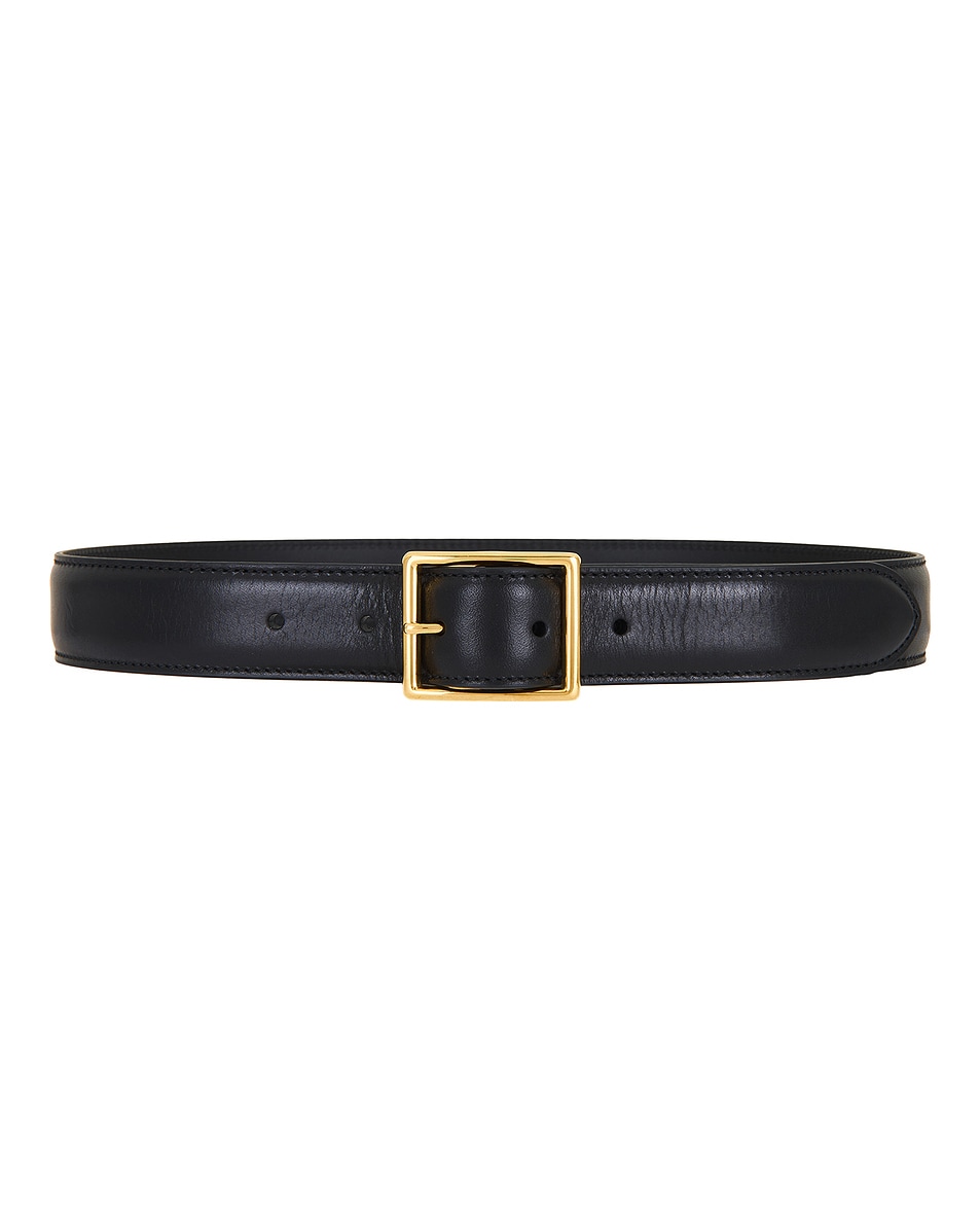 Image 1 of NILI LOTAN Gabriele Belt in Black & Antique Gold
