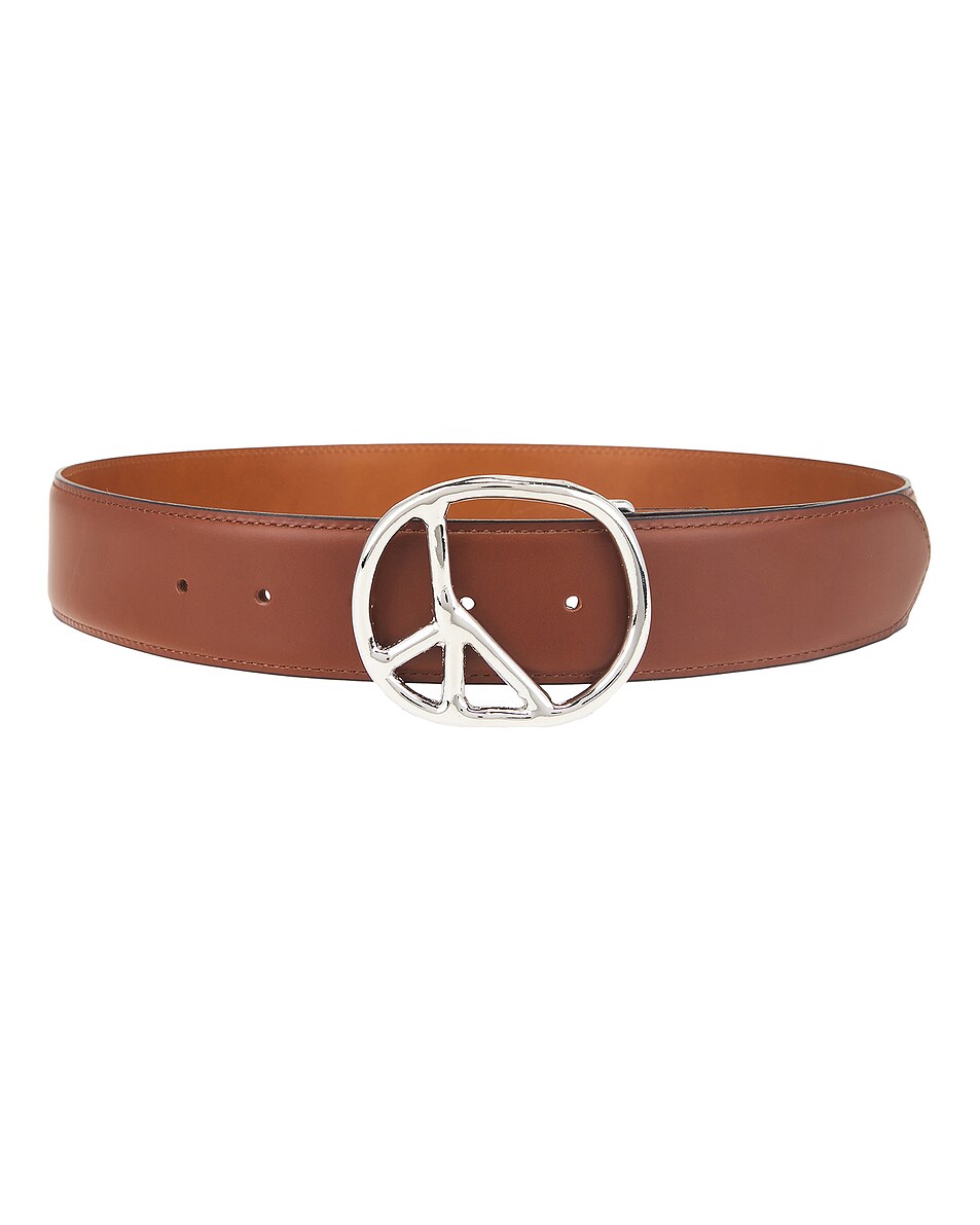 Image 1 of Needles Peace Steer Leather Buckle Belt in Brown