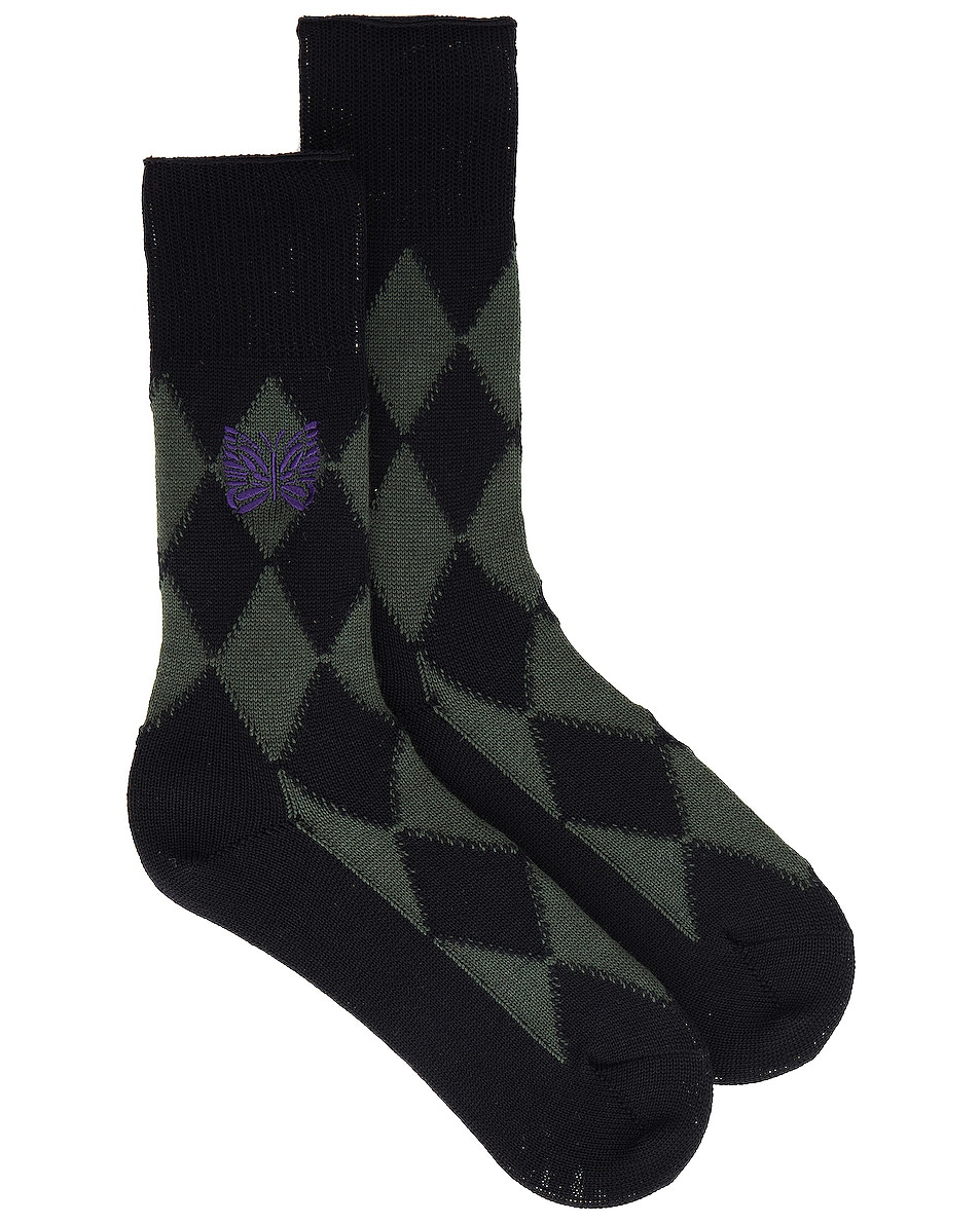 Image 1 of Needles Argyle Sock in Green