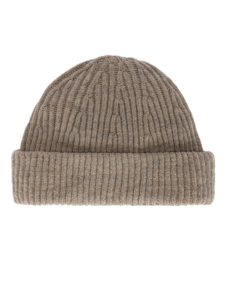Image 1 of NN07 Rib Beanie in Khaki Beige