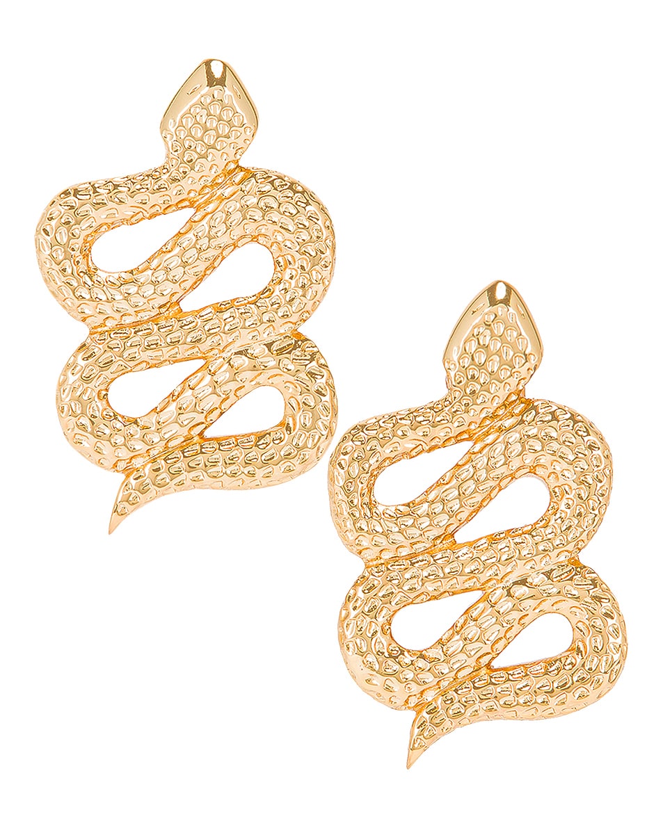 Image 1 of Ninon Serpent of Eden Earrings in Gold