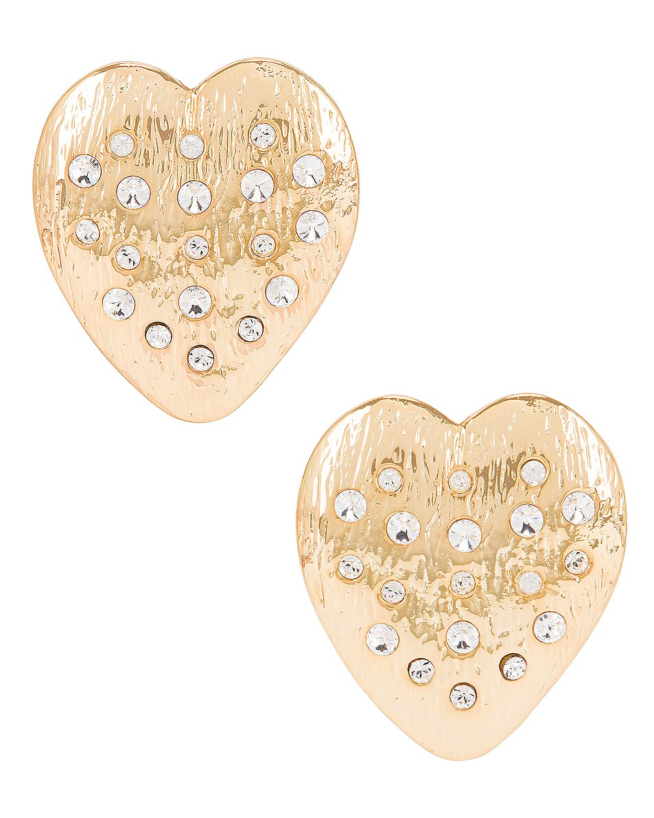 Image 1 of Ninon Cupid Heart Earrings in Gold