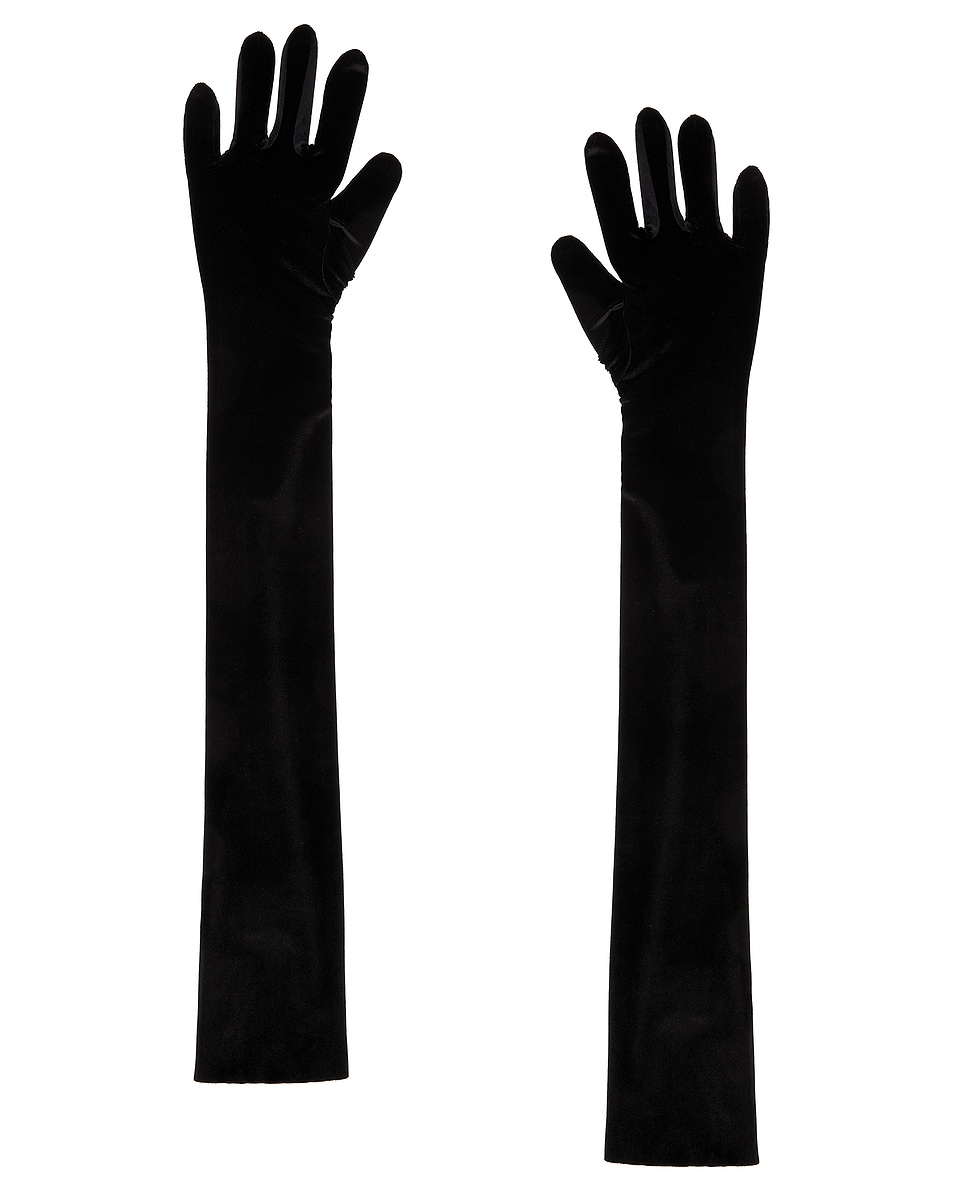 Image 1 of Norma Kamali Long Gloves in Black